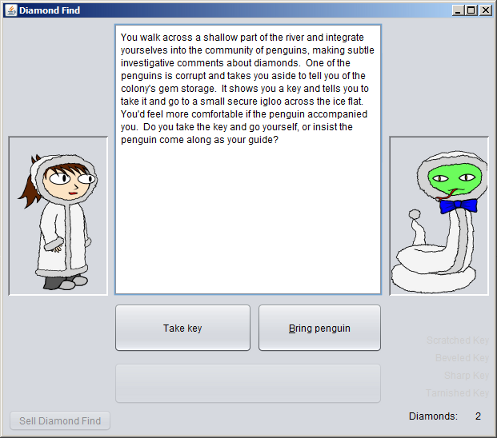 The very first alpha of Diamond Find, using Java Swing components for UI.